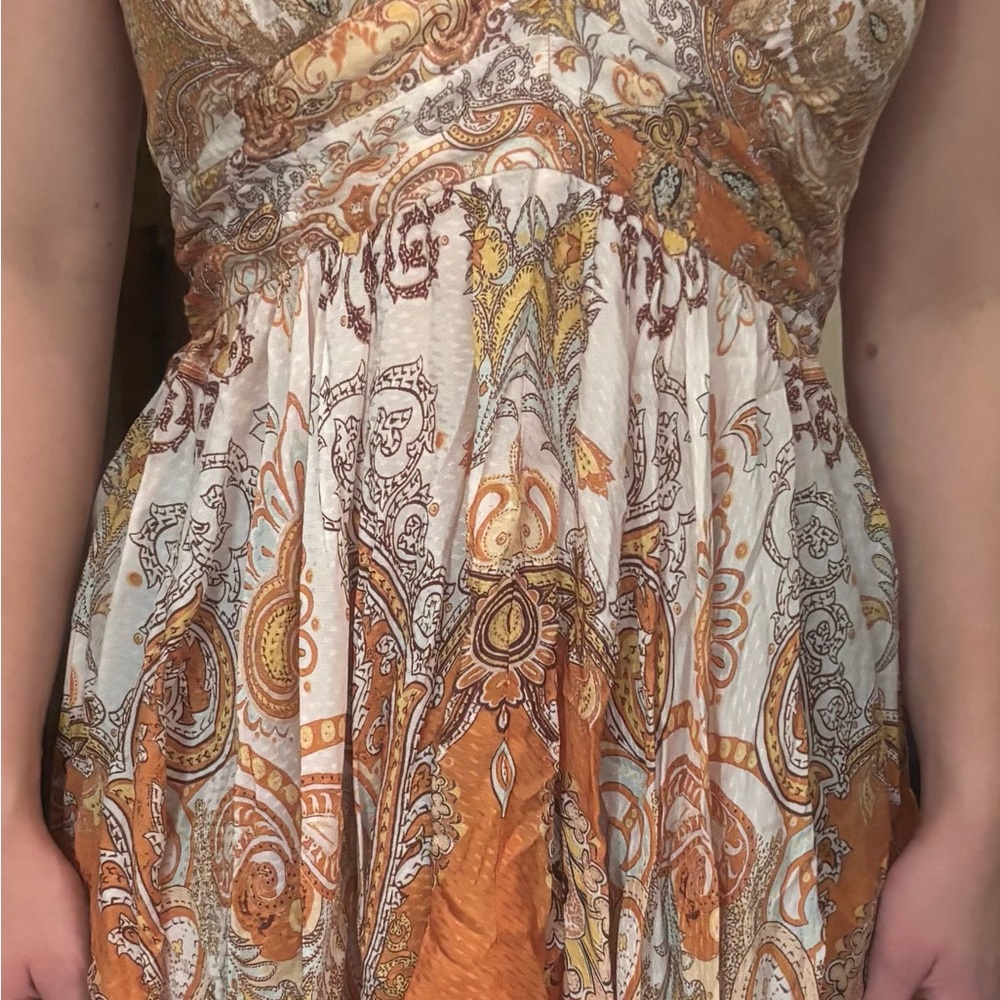 H&M Strapless Paisley Dress